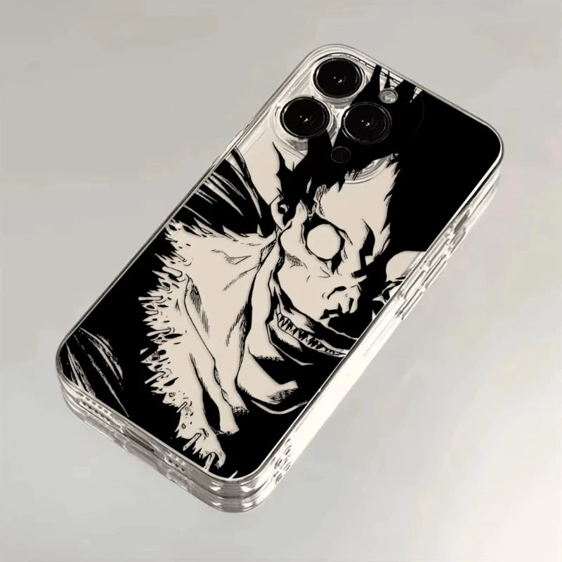 Japan Anime Death Note Phone Cases For iPhone 16 15 14 13 12 11 Pro Ma ...